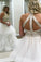 A line Ivory Beads Halter Ruffles Prom Dresses Long Open Back Party Dresses