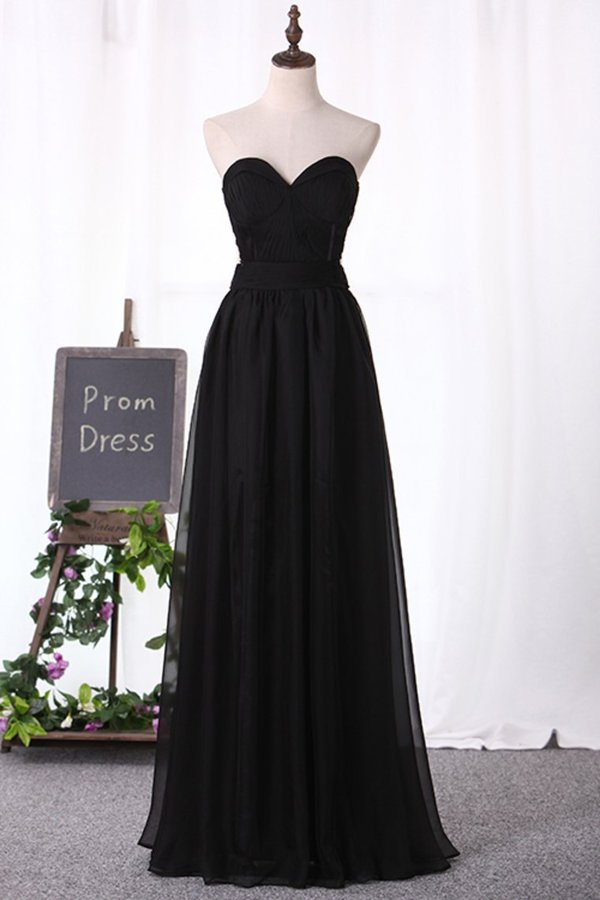 2022 New Arrival Sweetheart Chiffon With Applique And Beads Prom Dresses PXZY91JX