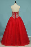 2022 New Arrival Sweetheart Quinceanera Dresses Ball Gown Tulle PM1J7L95