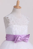 2022 New Arrival A Line Flower Girl Dresses Scoop P8EHL1LC