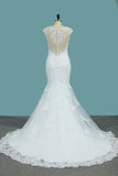 2022 Mermaid Wedding Dresses Scoop Tulle With PGLG7284