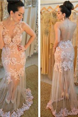 Charming Lace Real Made Prom Dresses Long Evening Dresses Prom Dresses On Sale