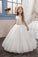 2022 New Arrival Scoop Tulle With Applique Ball Gown Flower PQYH6227