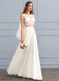 Chiffon Beading Floor-Length With Wedding Dresses Sequins Wedding Marian Lace Dress A-Line