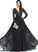 With Sweep V-neck Lace Tulle Sequins Train Ball-Gown/Princess Sarah Prom Dresses