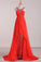 2022 Asymmetrical A Line Prom Dresses Scoop With Beading PRY3XFF8