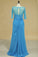 2022 Mid-Length Sleeves Chiffon Mother Of The Bride Dresses With Beads Royal P78CRFJT