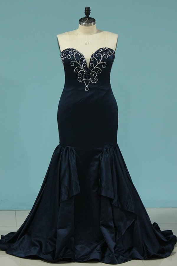 2022 New Arrival Prom Dresses Sweetheart Satin With PGQ74CSS