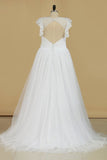 2022 New Arrival V Neck Wedding Dresses Ruffled Bodice A Line Tulle & Lace PDR29F45