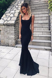 2022 New Arrival Square Neck Evening Dresses Satin Mermaid P7XY37BR