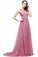 Lace Tulle Sleeveless Evening Dress Ball Gown Wedding Bridesmaid Backless PQZ1XNG6