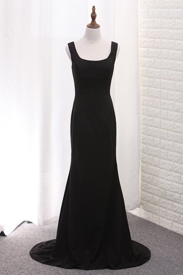 2022 New Arrival Square Neck Evening Dresses Satin Mermaid P7XY37BR