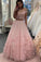 3D Floral Junior Off the Shoulder Prom Dresses Lace Two Piece Pink Lace Prom Gowns