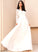 With Wedding V-neck Lace Chiffon Dress Floor-Length Tina A-Line Wedding Dresses