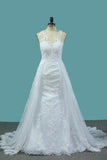 2022 Mermaid Wedding Dresses Tulle Scoop With PM3BSK9T