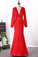 2022 New Arrival Mother Of The Bride Dresses V Neck Long Sleeves Mermaid PRM29SNP