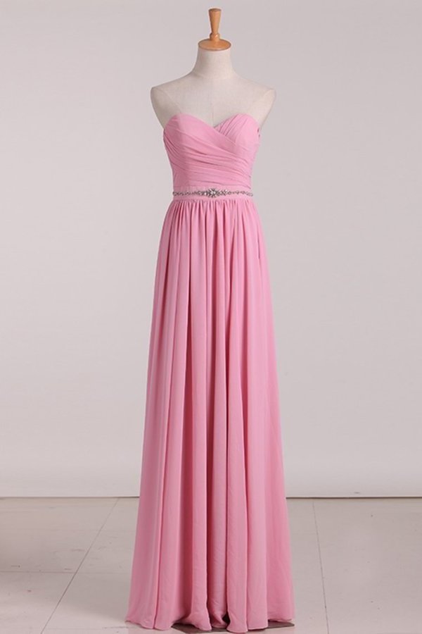 2022 New Arrival Sweetheart Bridesmaid Dresses Chiffon With Ruffles And PPDQALNY