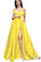 A line Split V Neck Burgundy Prom Dresses with Pockets Spaghetti Straps Prom Dress