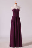 2022 Notched Neckline Bridesmaid Dresses Floor Length With Ruffles PGCQGLHY