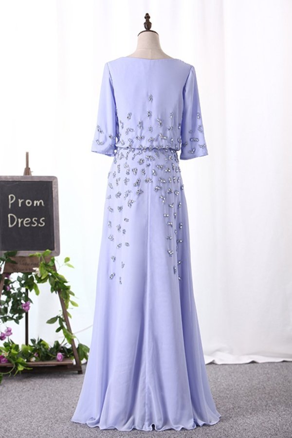 2022 Mid-Length Sleeves Scoop Mother Of The Bride Dresses A Line PBLPHX4H