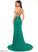 Sequins V-neck Sweep Prom Dresses Jersey Trumpet/Mermaid Ina With Train