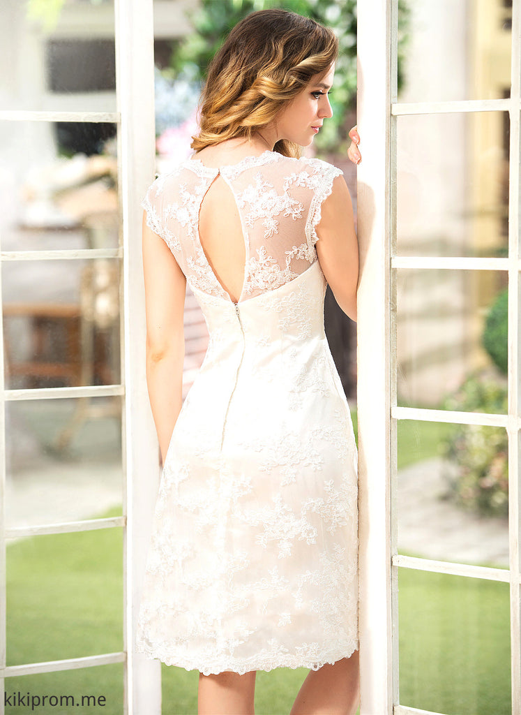 Dress Satin Martina Knee-Length A-Line Wedding Dresses Wedding Lace