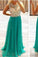 Sexy Backless Chiffon Long Scoop Beads Cap Sleeve A-Line Prom Dresses