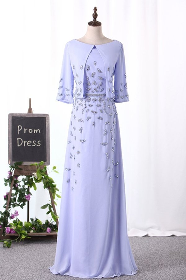 2022 Mid-Length Sleeves Scoop Mother Of The Bride Dresses A Line PBLPHX4H