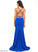 Sweep Prom Dresses Luna V-neck Train Trumpet/Mermaid Jersey
