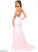 Sequins With Trumpet/Mermaid Lace Scoop Elaine Prom Dresses Train Sweep