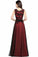 Lace Tulle Round Neck A Line Sleeveless Wedding Bridesmaid Long Evening Festive P7QZD6RP