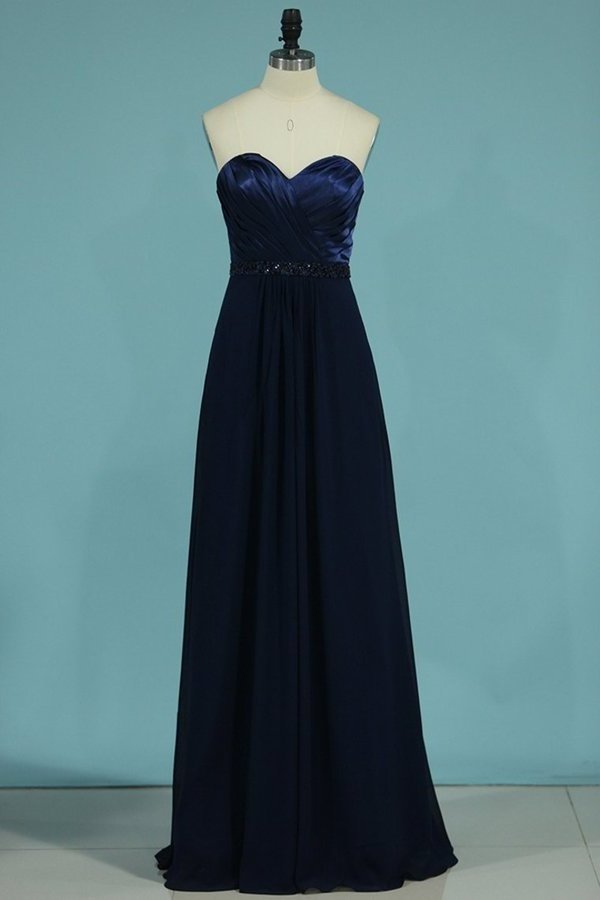 2022 New Arrival Bridesmaid Dresses Sweetheart Chiffon With Satin Bodice P7DP7HDX
