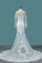 2022 Mermaid Wedding Dresses High Neck Long Sleeves Tulle With Applique PDZ7GDAT