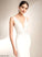 With Sheath/Column Train Wedding Dresses Dress Emily Wedding V-neck Sequins Court