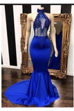 Sexy Evening Dresses Mermaid/Trumpet Halter Appliques Court STFPSM3SECT