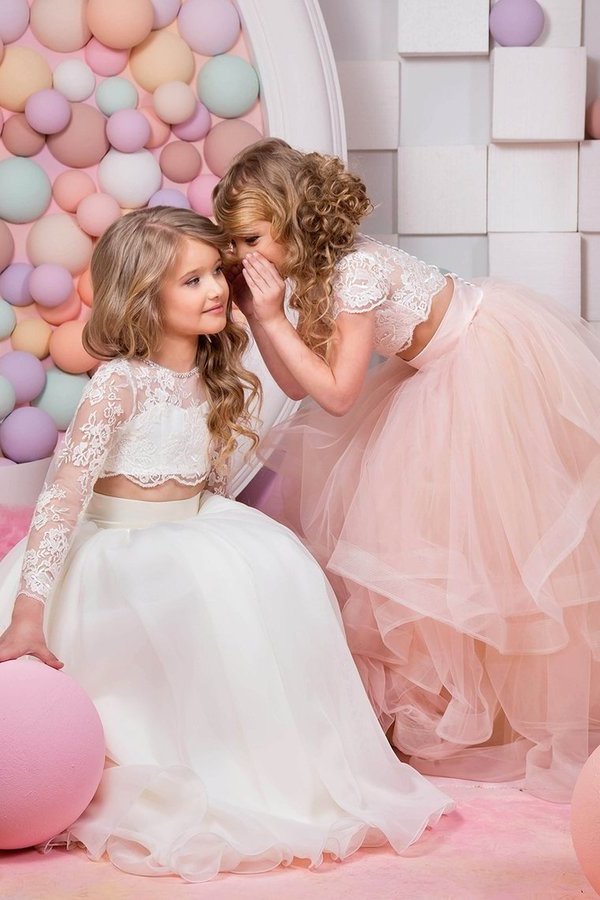 2022 New Arrival Flower Girl Dresses Scoop Two Pieces With PGAEYQL5
