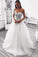 A Line Sweetheart Strapless Tulle Ivory Wedding Dresses with Beads Wedding Gowns