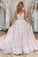 Ball Gown Pink Spaghetti Straps Sweetheart Wedding Dresses Tulle Bridal Gown