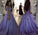 Lilac Ball Gown V Neck Off the Shoulder Lace Appliques Satin Beaded Prom Dresses