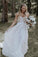Strapless Beads Tulle Ivory Wedding Dresses V Neck Lace Appliques Beach Wedding Gowns