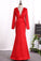 2022 New Arrival V Neck Long Sleeves Mermaid Mother Of The Bride Dresses P99P21ZZ