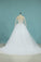 2022 New A Line Scoop Long Sleeves Wedding Dress Tulle P57YR3RA