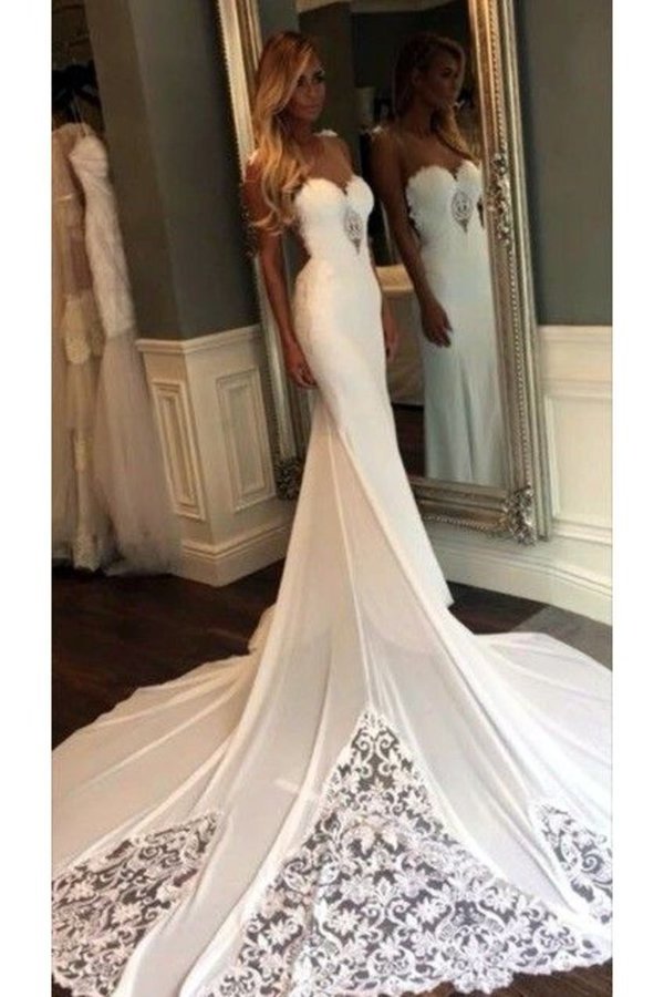 2022 New Arrival Scoop Chiffon Wedding Dresses With PS4KEKG9
