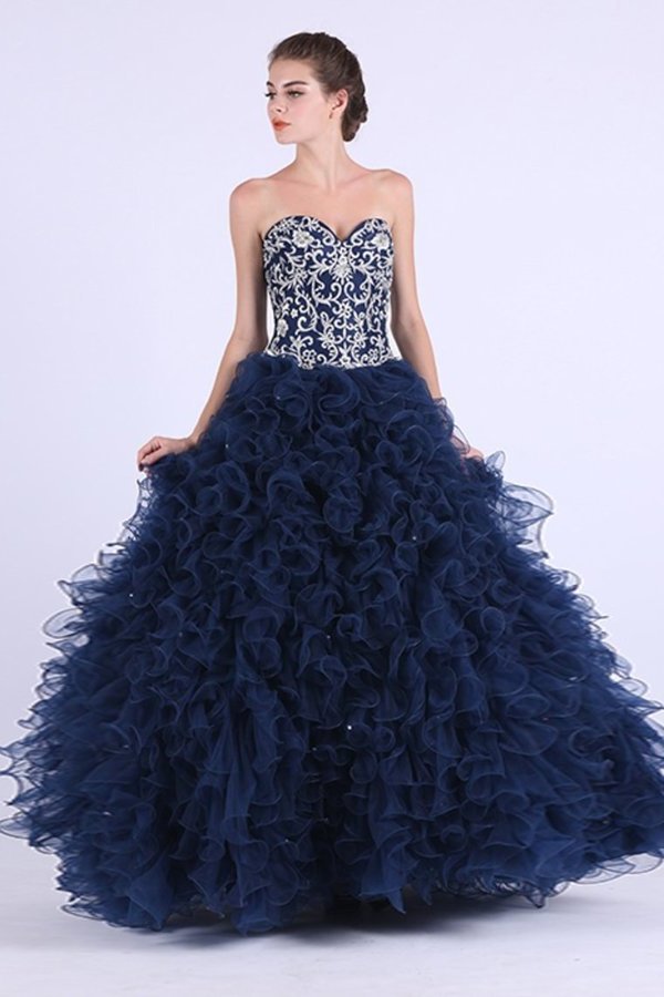 2022 Tulle Quinceanera Dresses Ball Gown Sweetheart P9N39JYZ