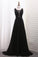 2022 New Arrival Scoop A Line Prom Dresses With Applique And P3RRJXLJ