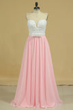 2022 New Arrival Prom Dresses Scoop A Line Chiffon With Beading Sweep PJJ6H2LQ
