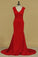 2022 Mother Of The Bride Dresses V Neck With Applique Spandex Sweep Train PHNH4LCJ