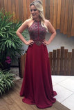2022 New Arrival Prom Dresses Scoop Beaded Bodice A Line PT2LG2MN