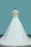 2022 New Arrival Sweetheart Tulle With Applique A Line P11C7R8N