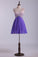 2022 One Shoulder Homecoming Dresses A Line Tulle & Chiffon With PZ192BYE